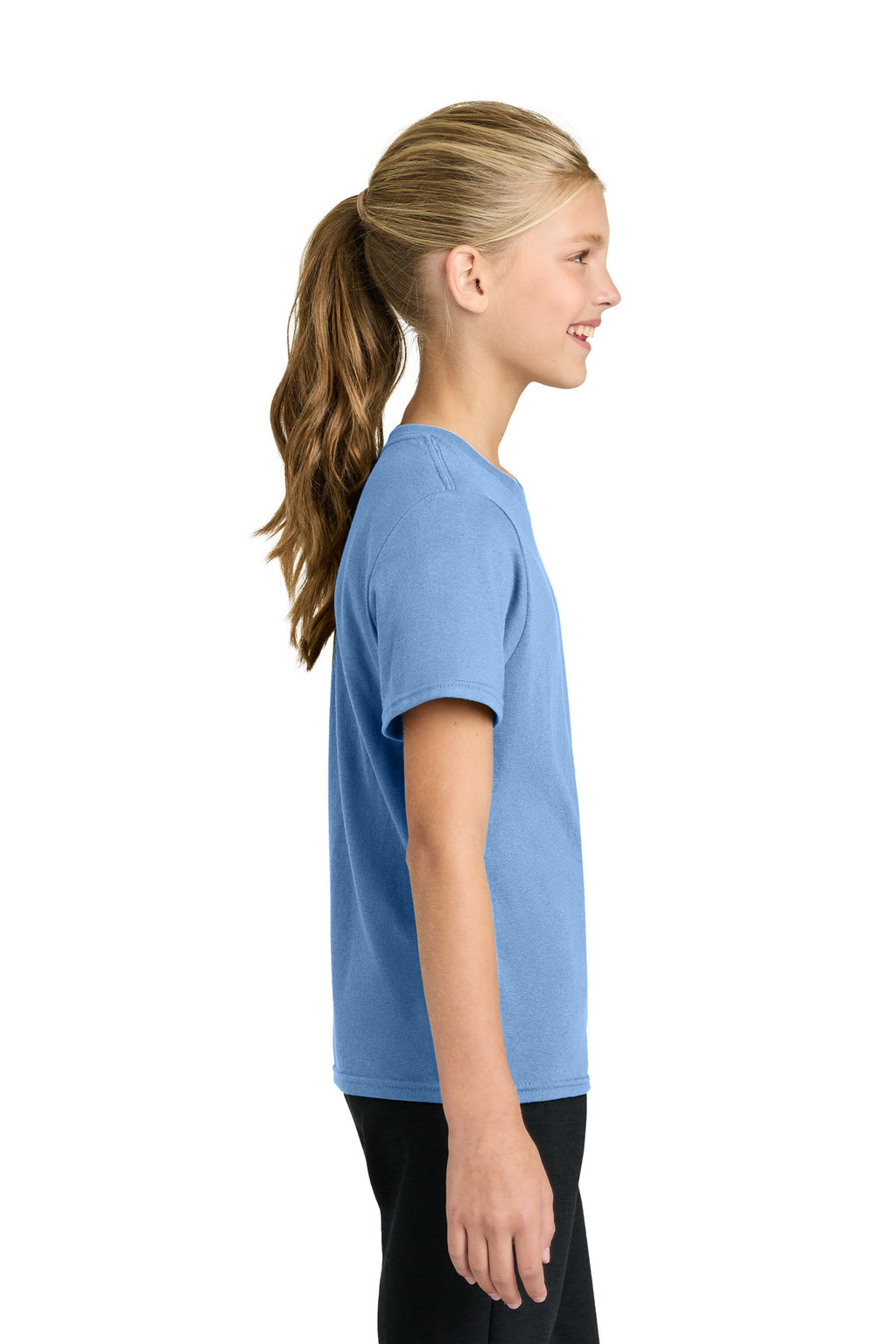 Port & Co Youth Easy Cotton Tee PC43Y - Carolina Blue - side