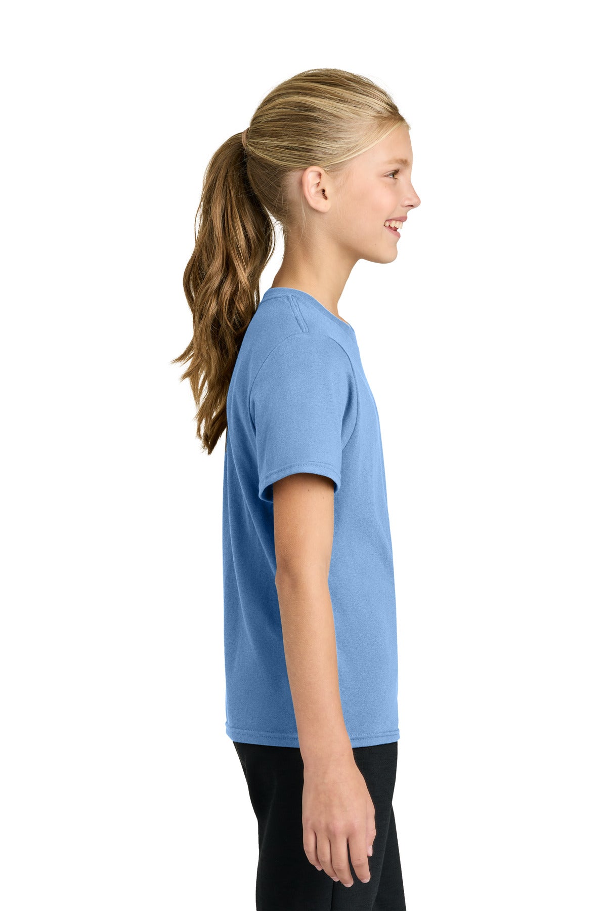 Port & Co Youth Easy Cotton Tee PC43Y - Carolina Blue - side