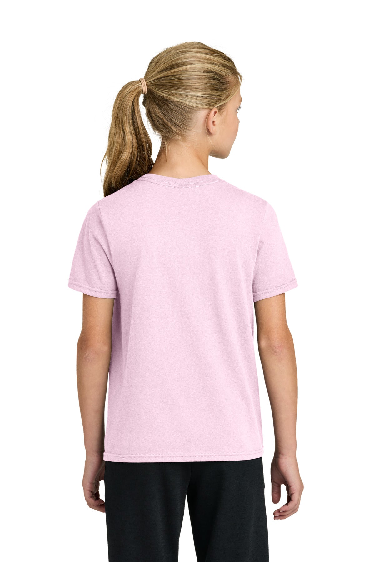 Port & Co Youth Easy Cotton Tee PC43Y - Cherry Blossom - back