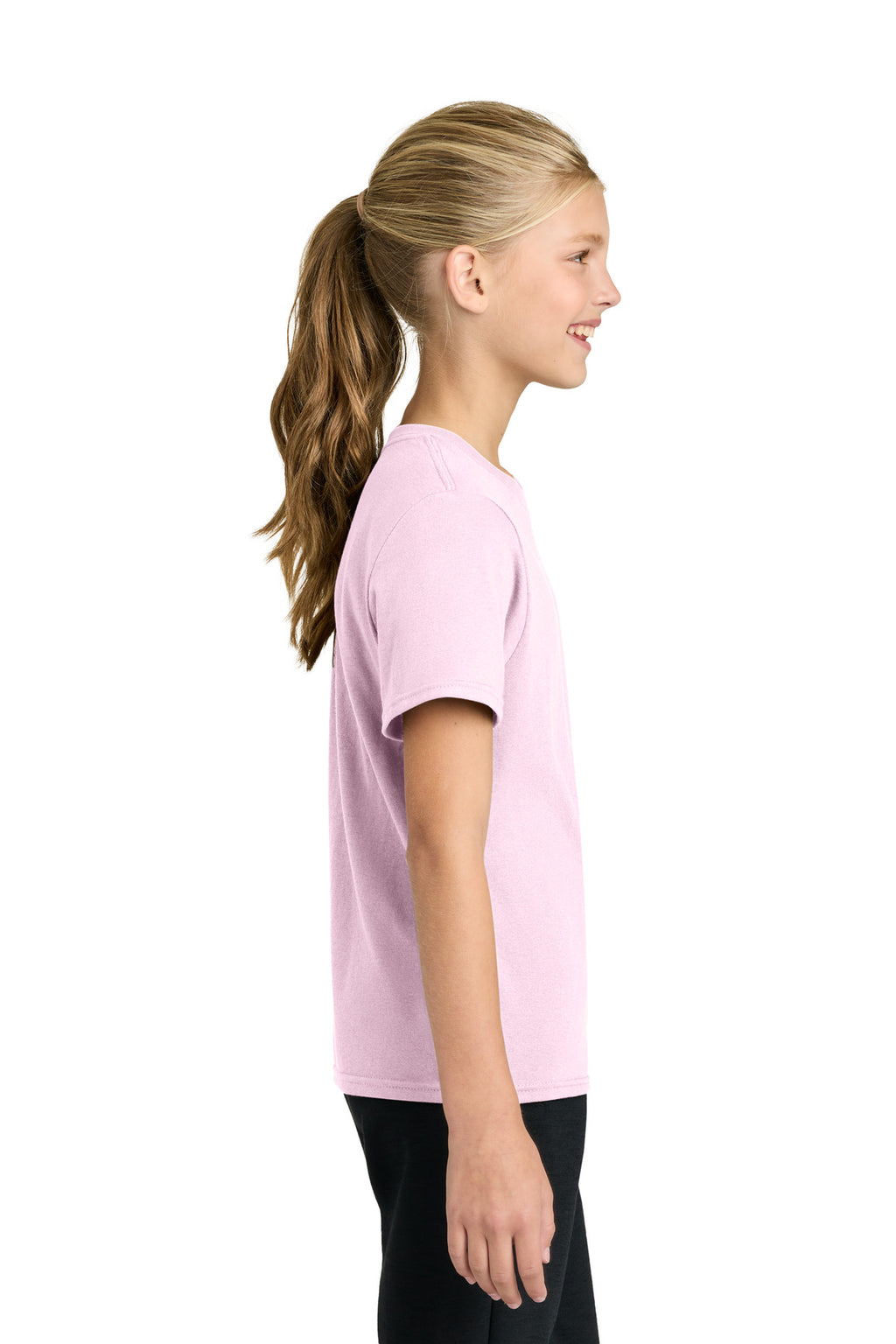 Port & Co Youth Easy Cotton Tee PC43Y - Cherry Blossom - side