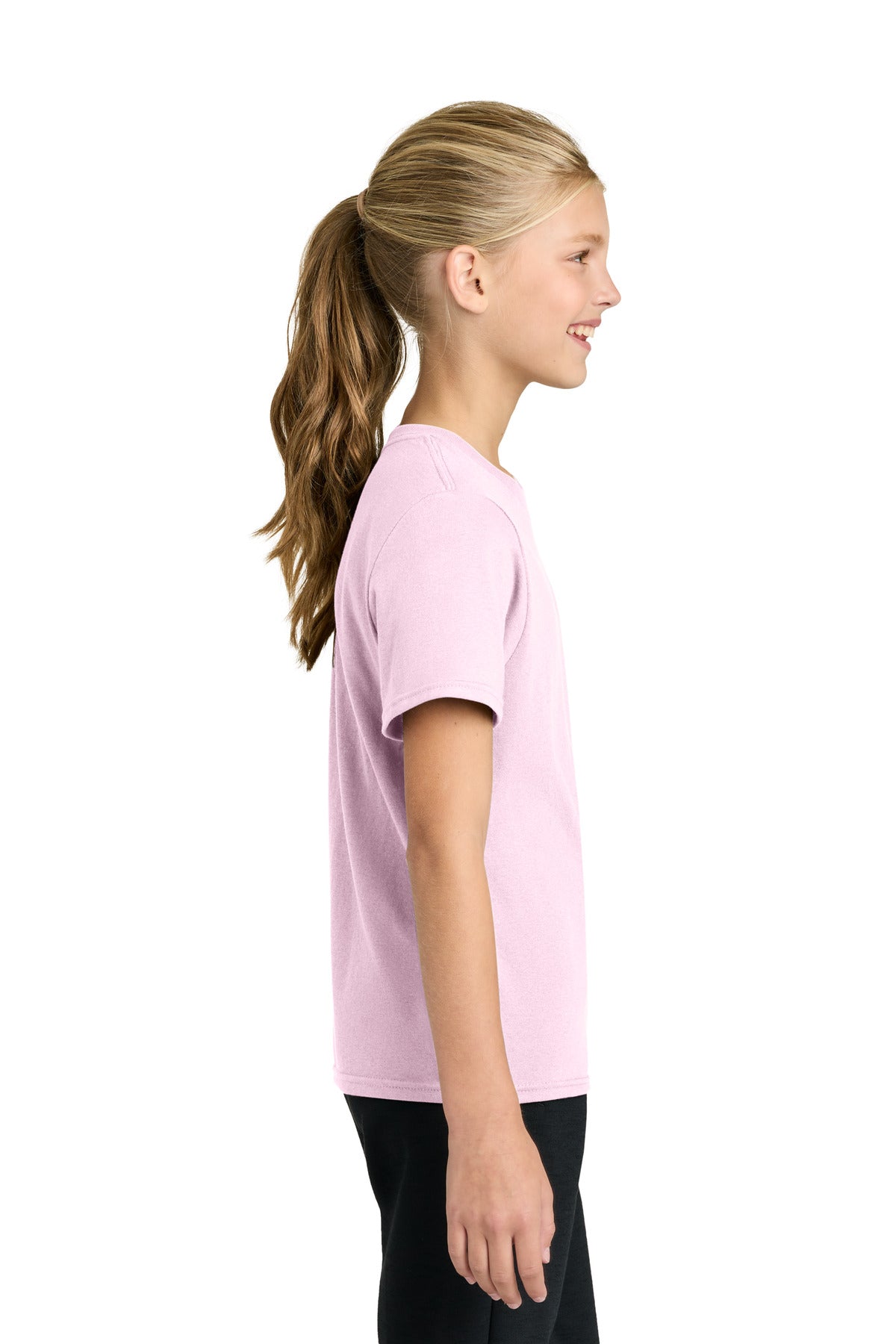 Port & Co Youth Easy Cotton Tee PC43Y - Cherry Blossom - side