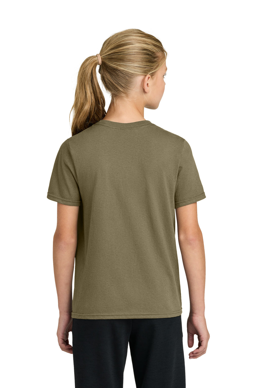Port & Co Youth Easy Cotton Tee PC43Y - Coyote Brown - back