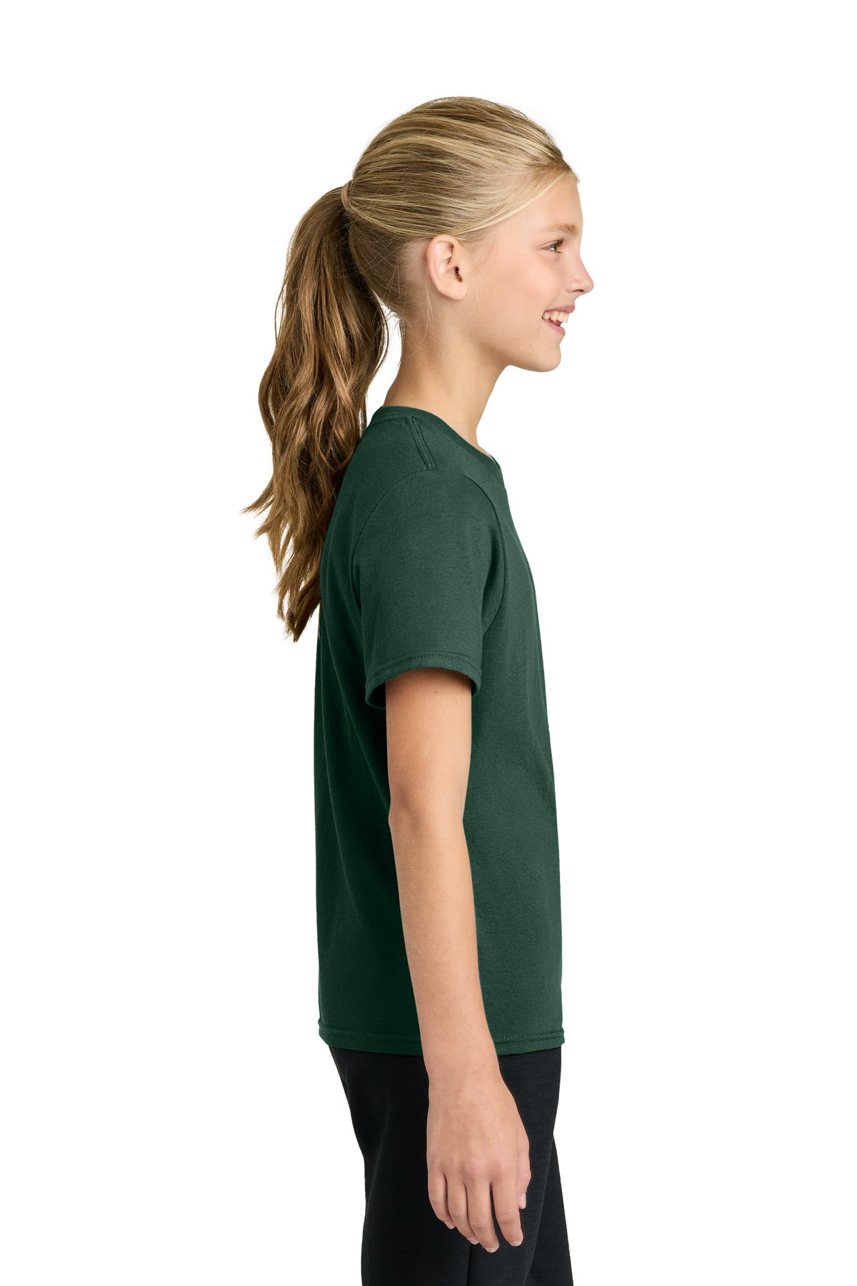 Port & Co Youth Easy Cotton Tee PC43Y - Dark Green - side