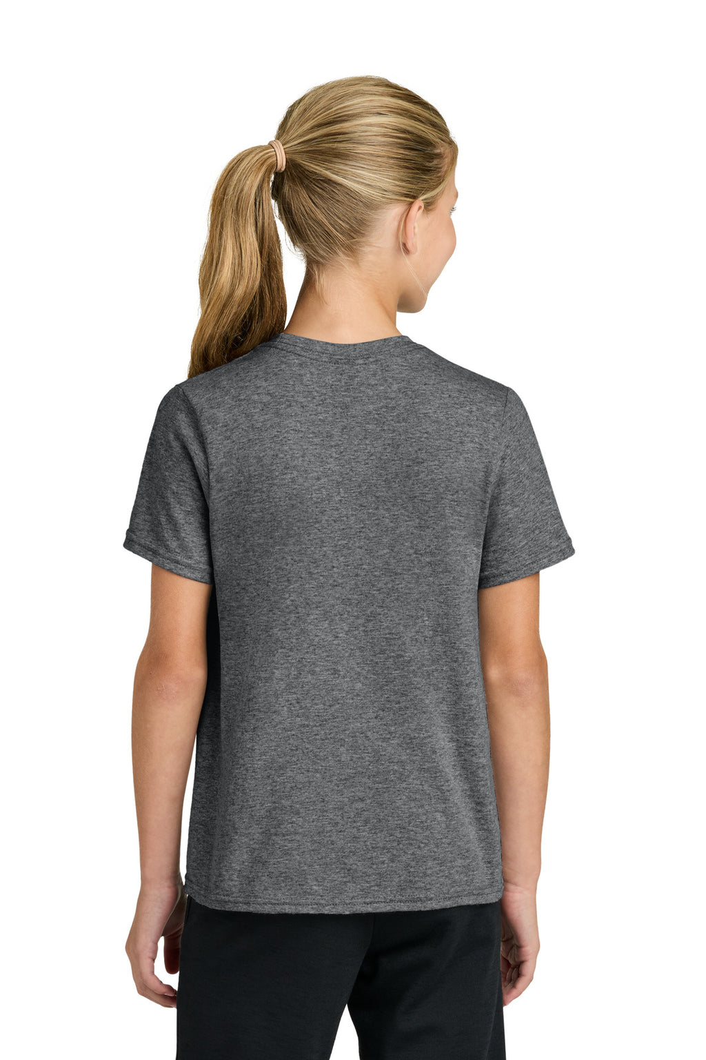 Port & Co Youth Easy Cotton Tee PC43Y - Graphite Heather - back