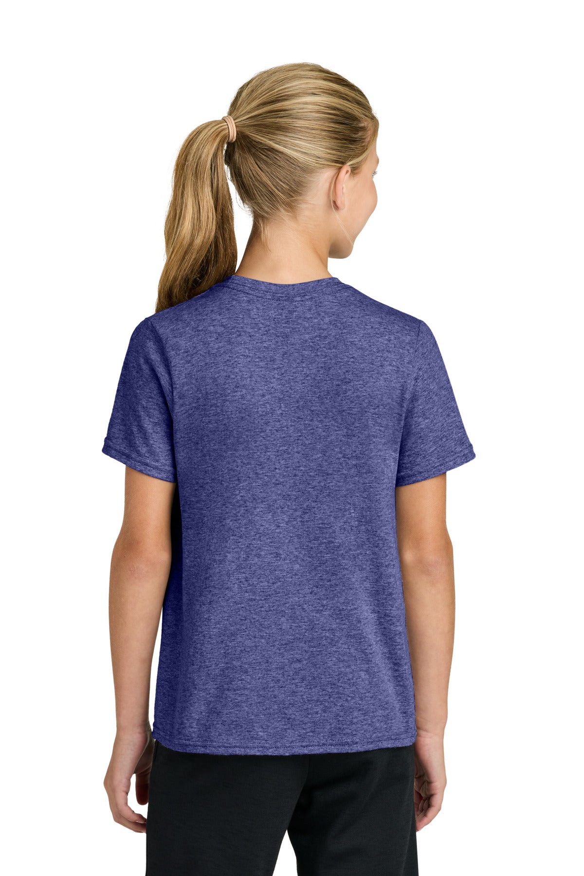 Port & Co Youth Easy Cotton Tee PC43Y - Heather Purple - back
