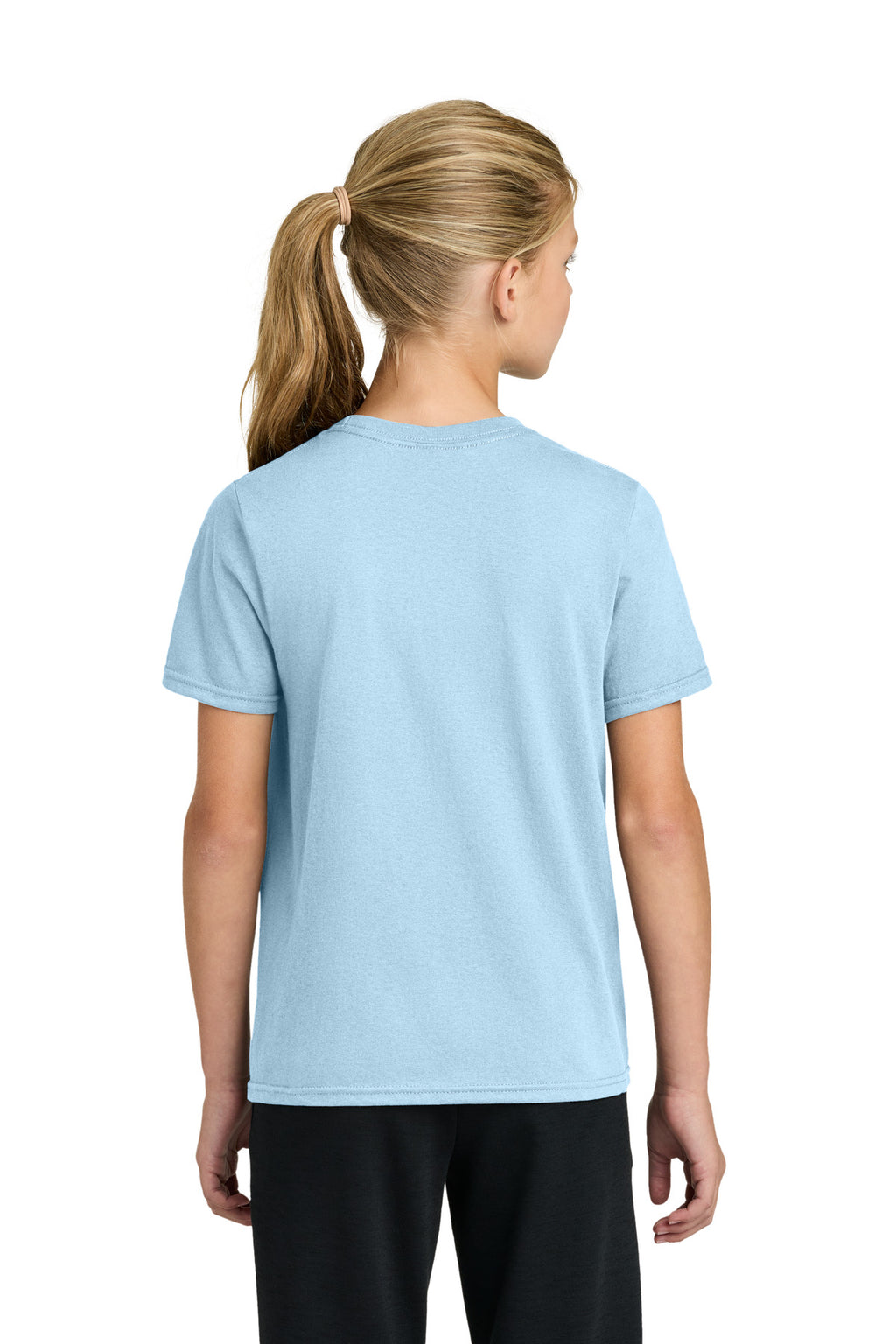 Port & Co Youth Easy Cotton Tee PC43Y - Ice Blue - back