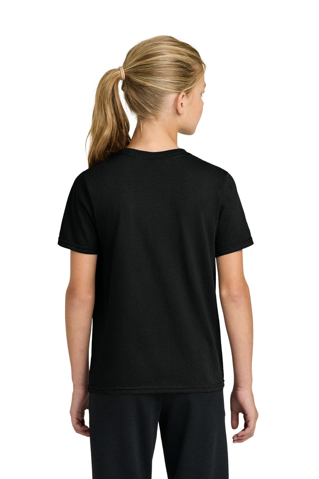 Port & Co Youth Easy Cotton Tee PC43Y - Jet Black - back