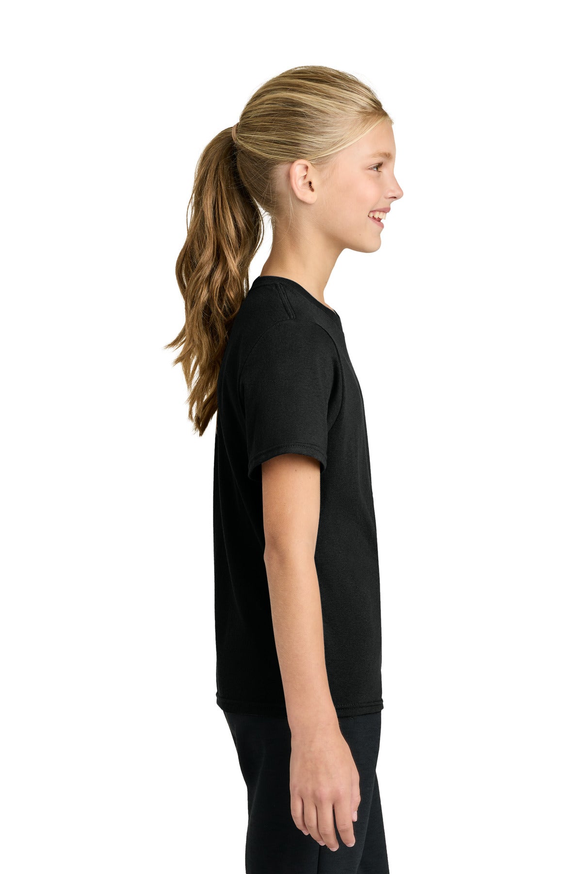 Port & Co Youth Easy Cotton Tee PC43Y - Jet Black - side