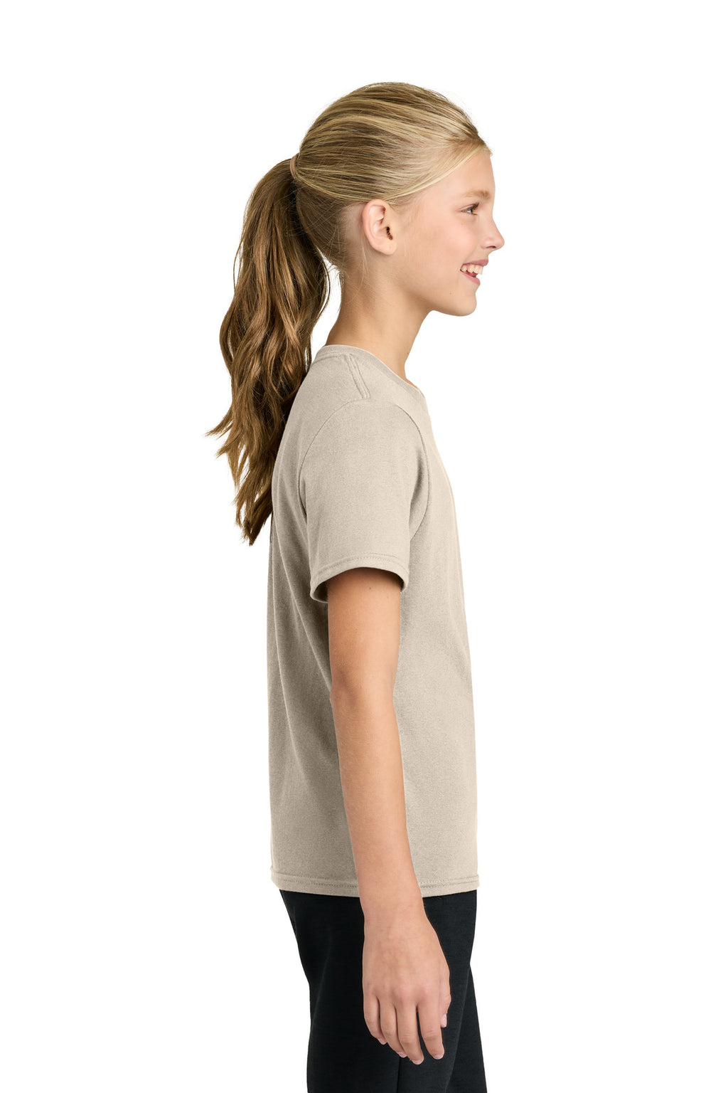 Port & Co Youth Easy Cotton Tee PC43Y - Light Sand - side