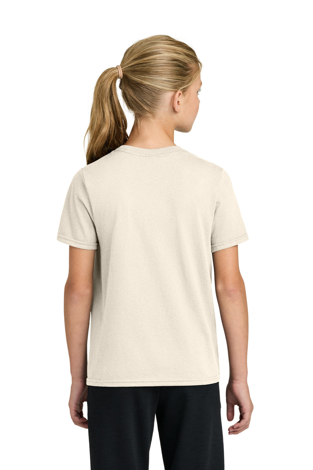 Port & Co Youth Easy Cotton Tee PC43Y - Natural - back