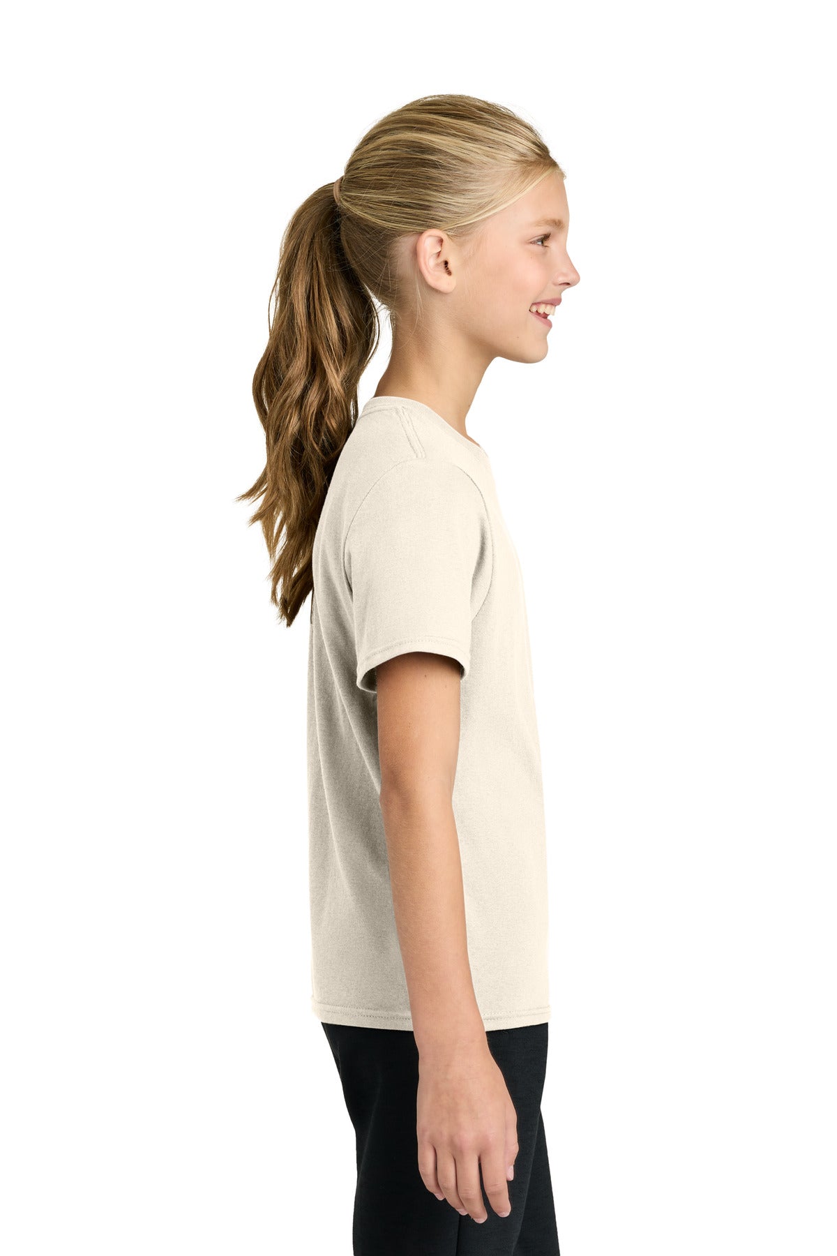 Port & Co Youth Easy Cotton Tee PC43Y - Natural - side