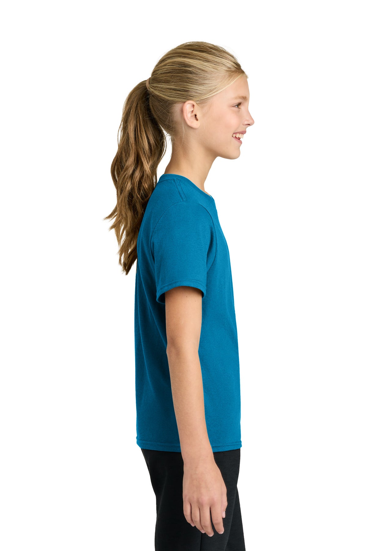 Port & Co Youth Easy Cotton Tee PC43Y - Sapphire - side