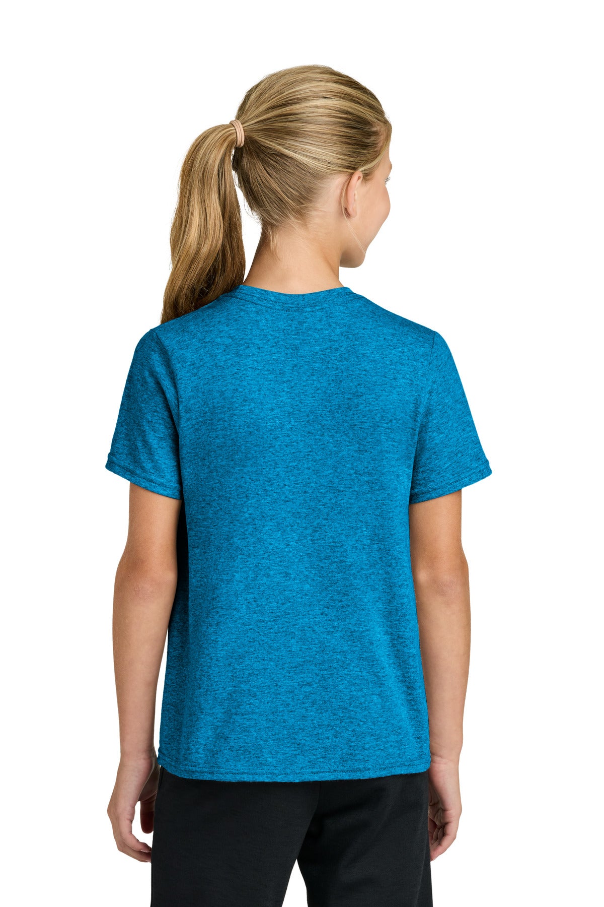 Port & Co Youth Easy Cotton Tee PC43Y - Sapphire Heather - back