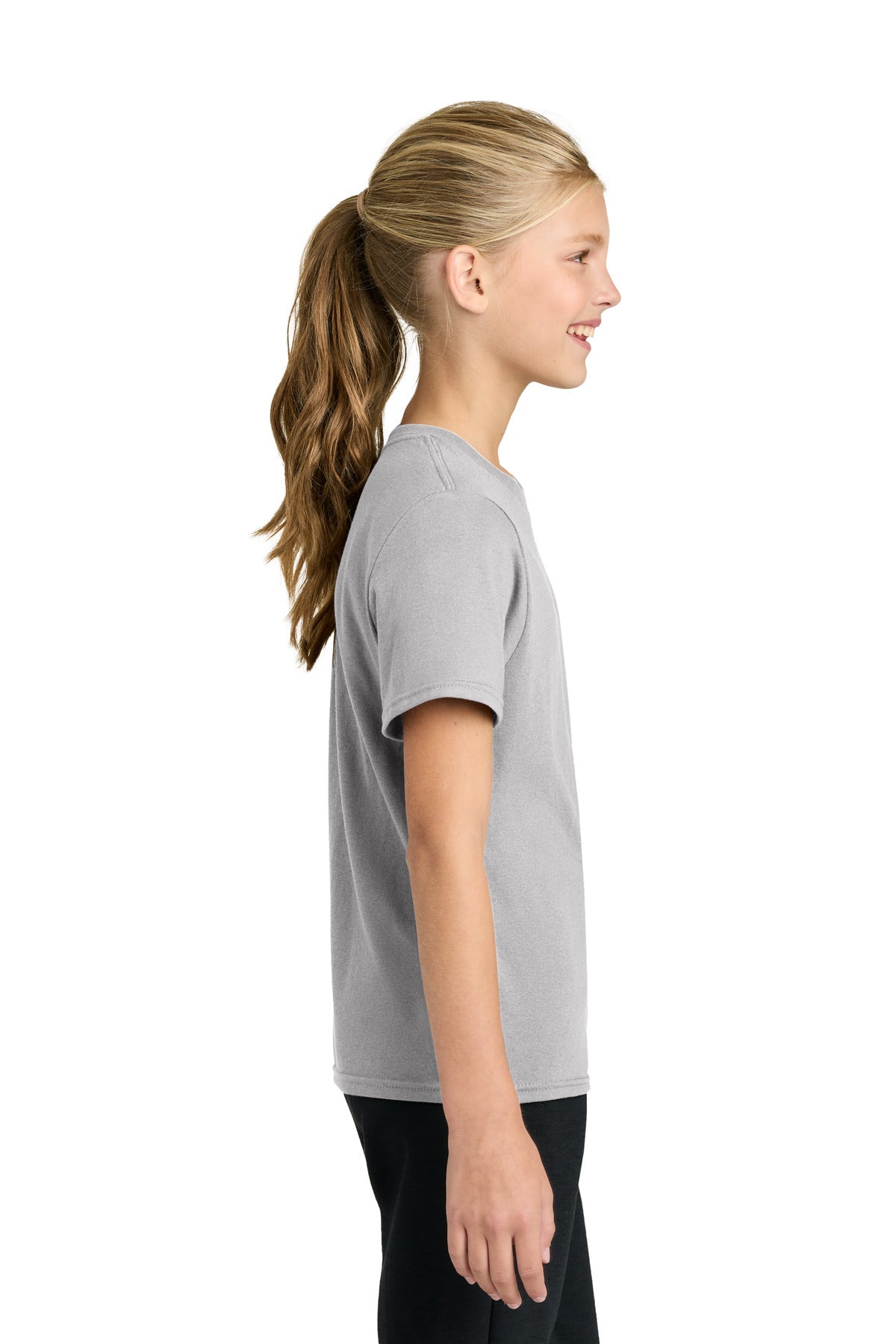 Port & Co Youth Easy Cotton Tee PC43Y - Silver - side