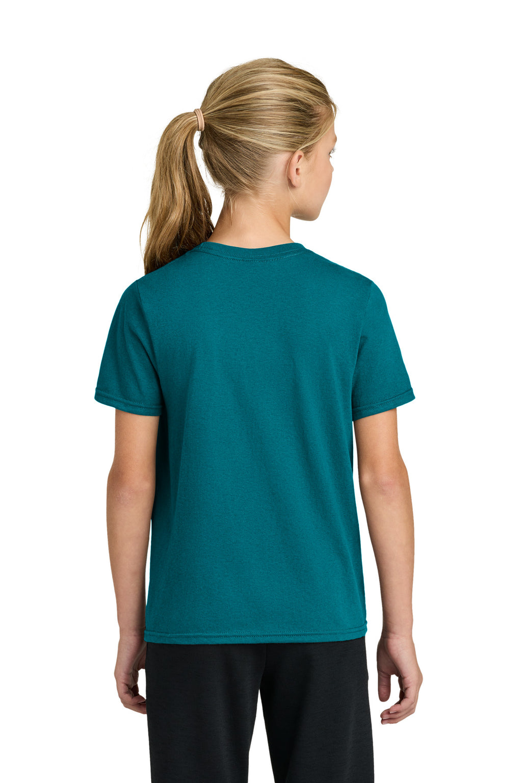 Port & Co Youth Easy Cotton Tee PC43Y - Teal - back