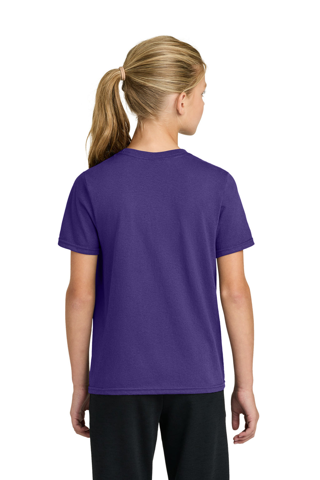 Port & Co Youth Easy Cotton Tee PC43Y - Team Purple - back