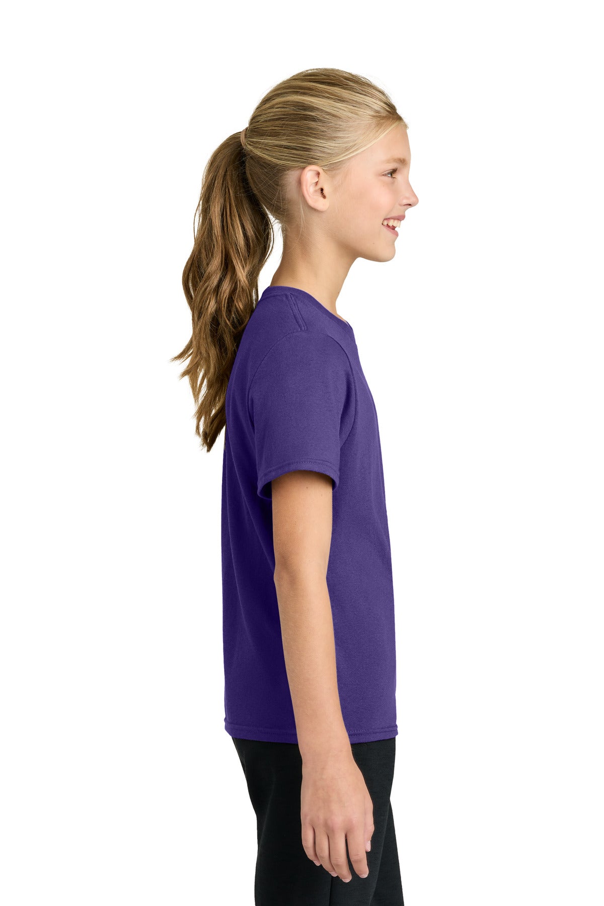 Port & Co Youth Easy Cotton Tee PC43Y - Team Purple - side