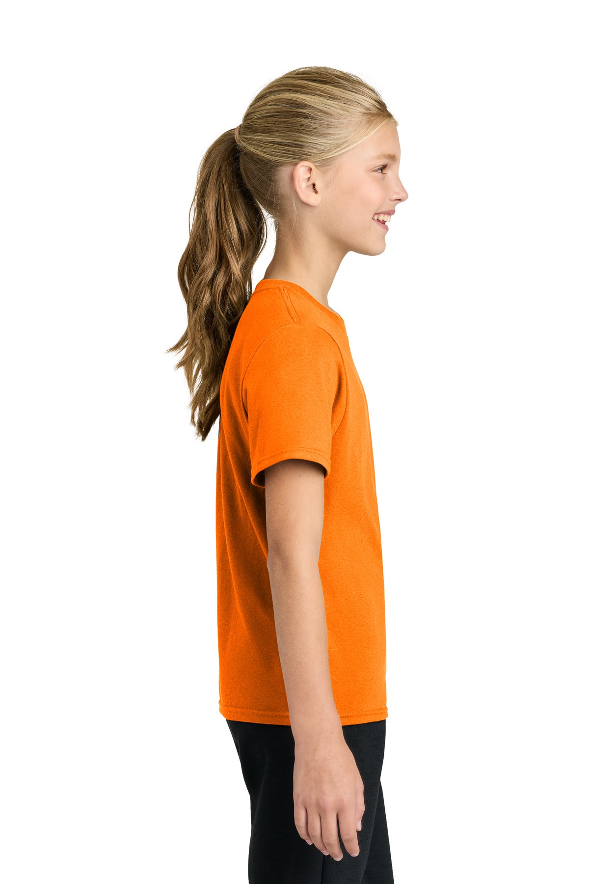 Port & Co Youth Easy Cotton Tee PC43Y - Tennessee Orange - side