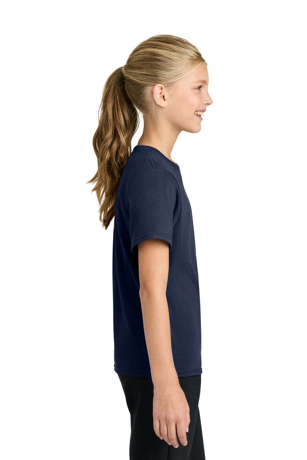 Port & Co Youth Easy Cotton Tee PC43Y - True Navy - side