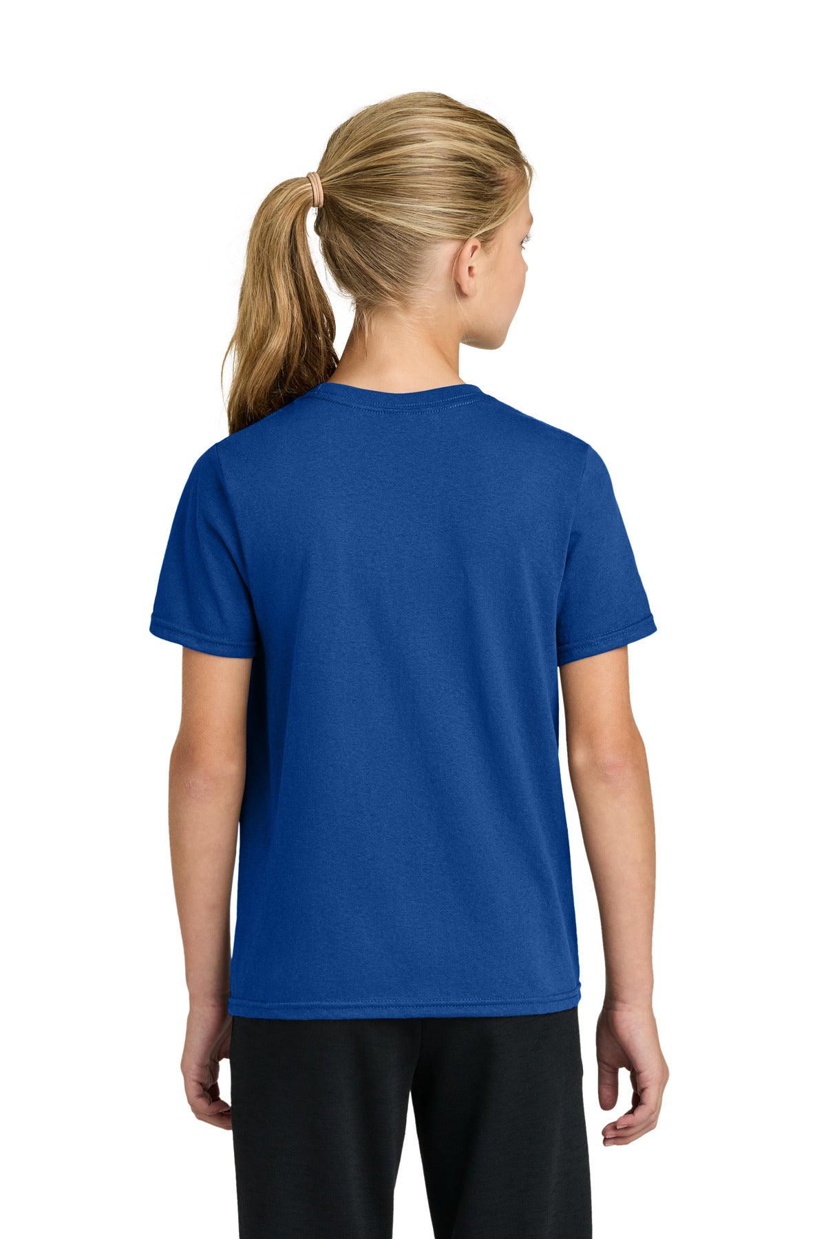 Port & Co Youth Easy Cotton Tee PC43Y - True Royal - back