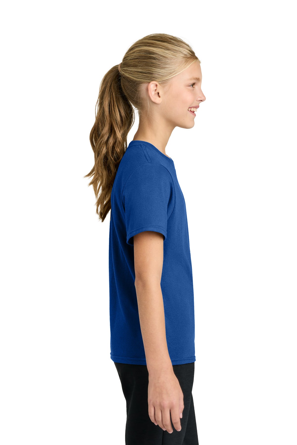 Port & Co Youth Easy Cotton Tee PC43Y - True Royal - side
