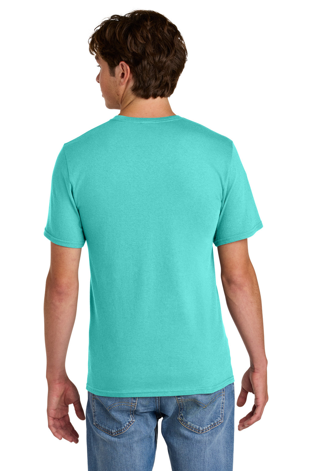 Port & Co Easy Cotton Tee PC43 - Aqua - back