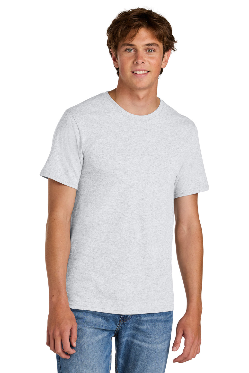 Port & Co Easy Cotton Tee PC43 - Ash - front