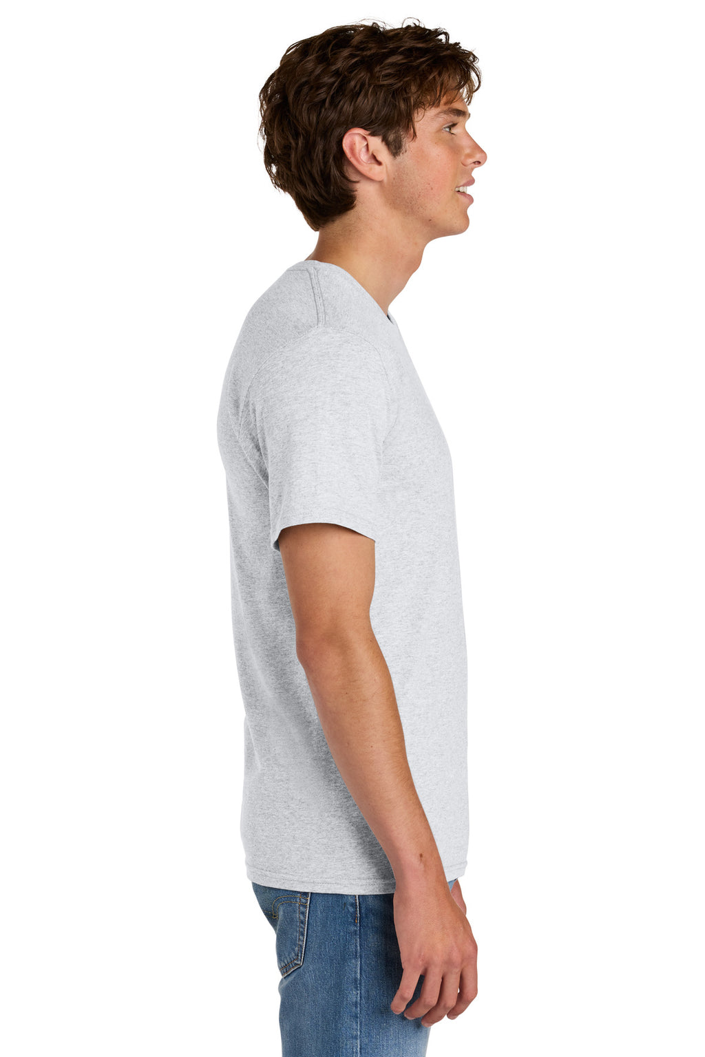 Port & Co Easy Cotton Tee PC43 - Ash - side
