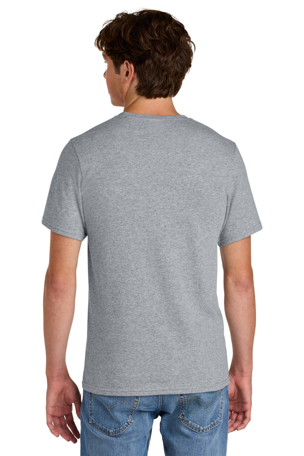 Port & Co Easy Cotton Tee PC43 - Athletic Heather - back