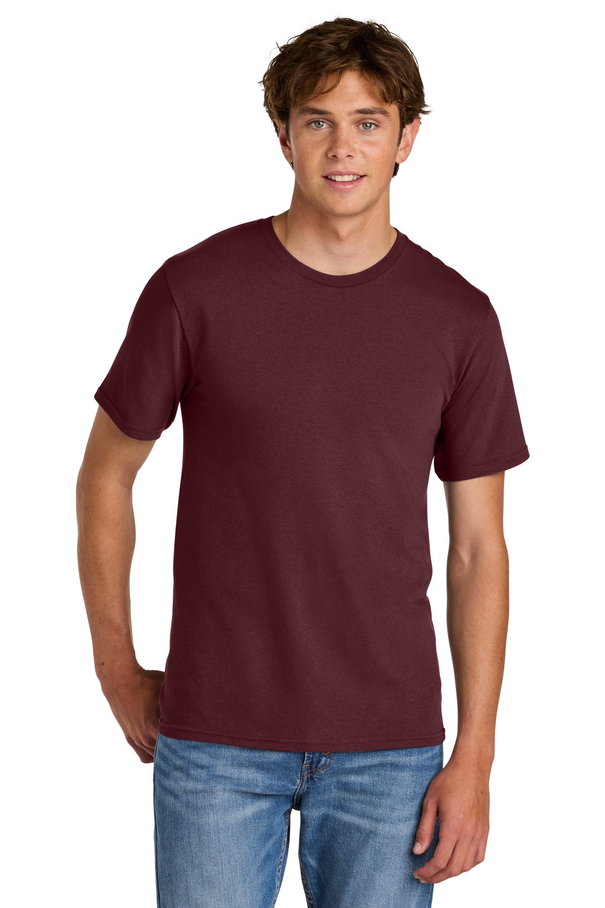 Port & Co Easy Cotton Tee PC43 - Athletic Maroon - front