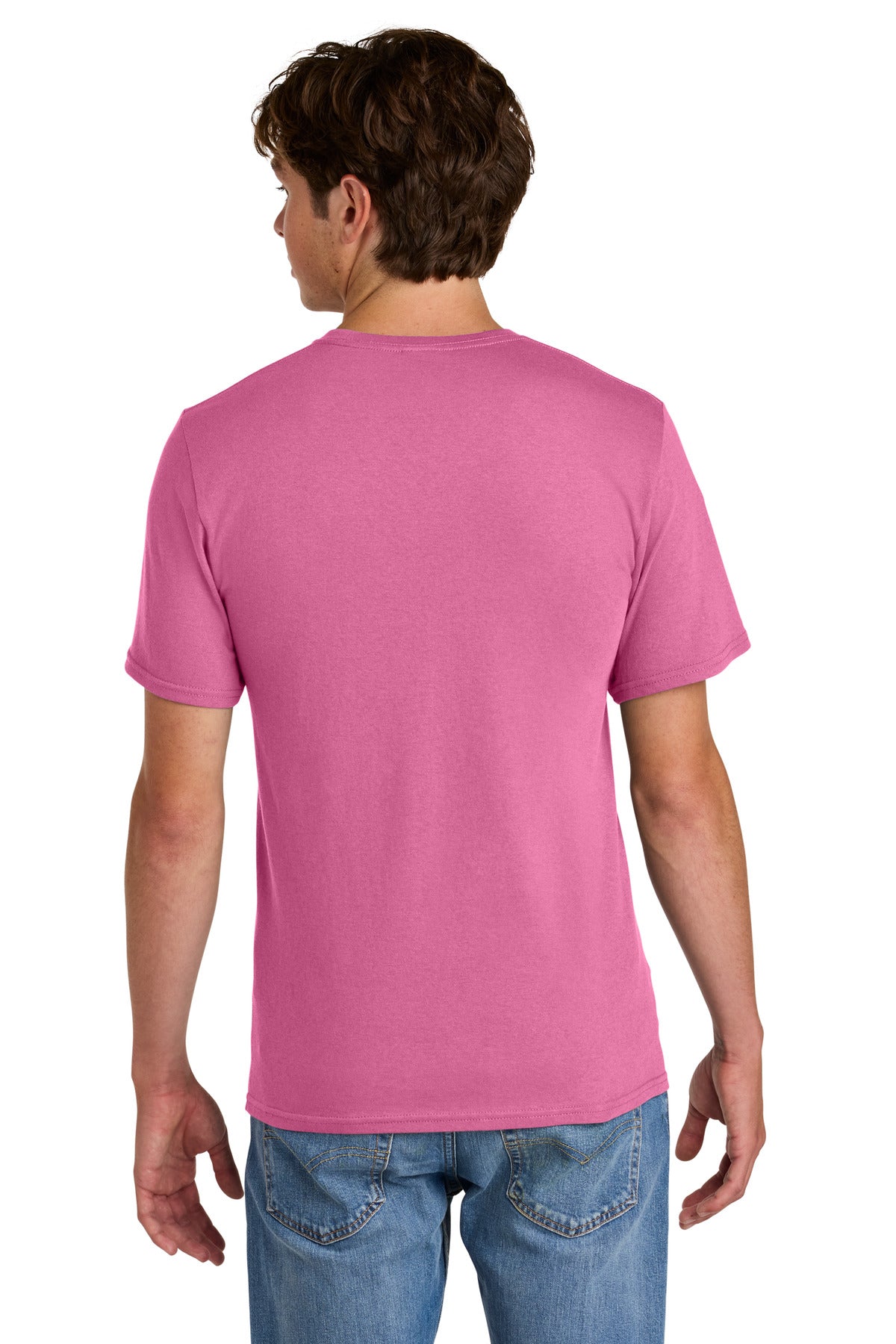 Port & Co Easy Cotton Tee PC43 - Awareness Pink - back