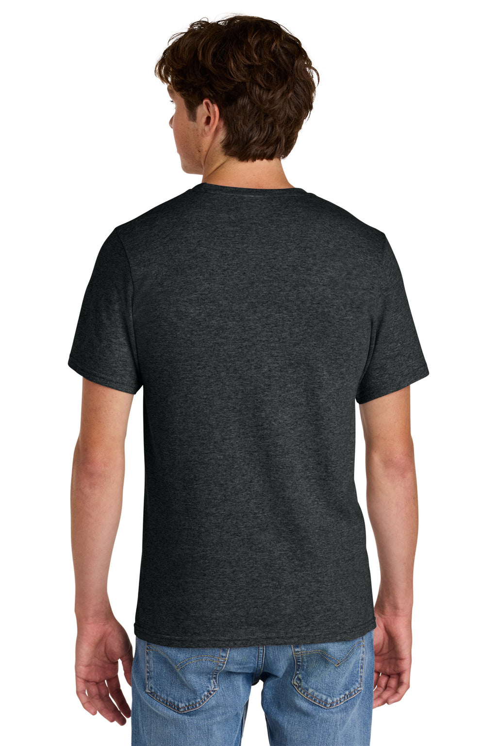 Port & Co Easy Cotton Tee PC43 - Black Heather - back