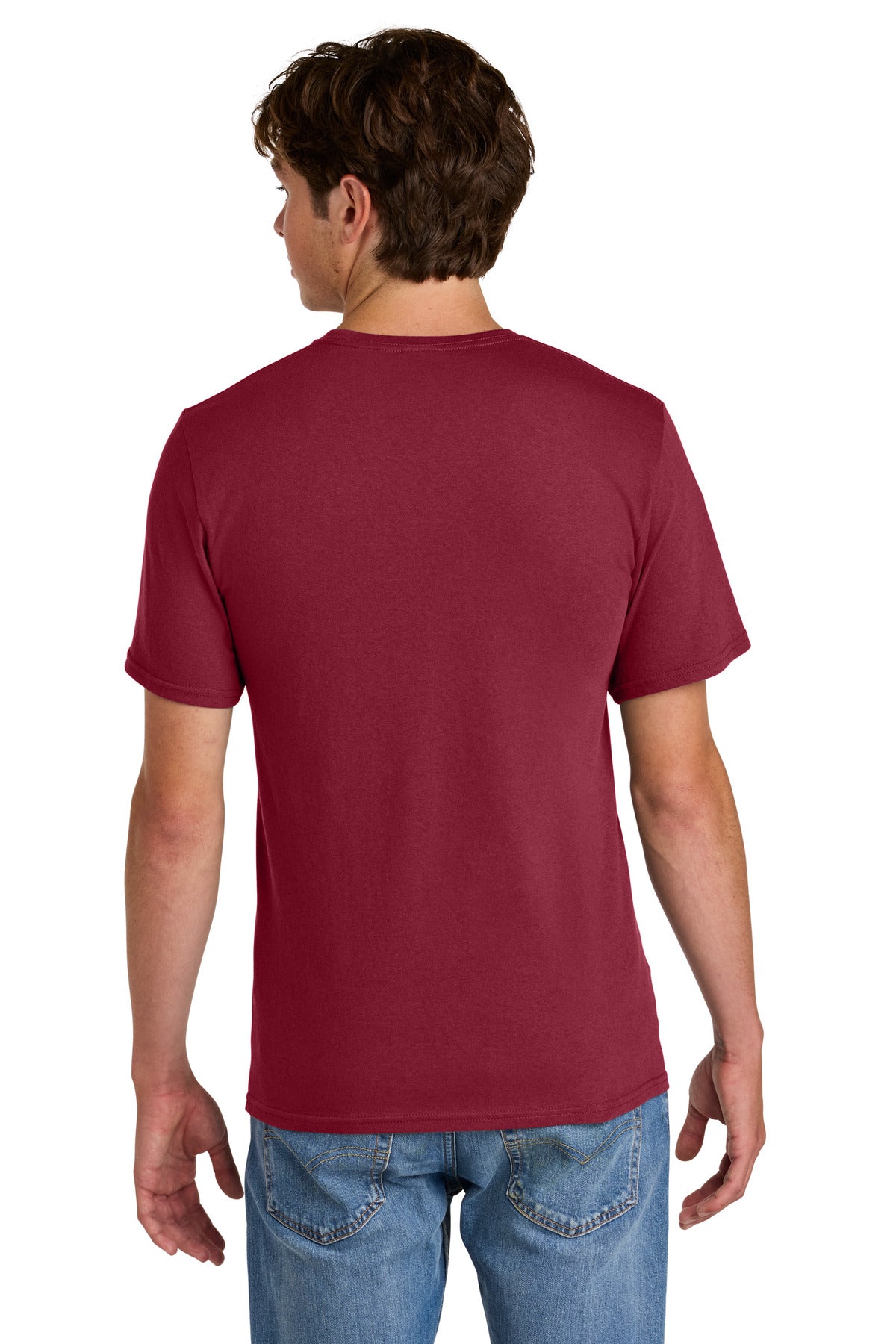 Port & Co Easy Cotton Tee PC43 - Cardinal - back