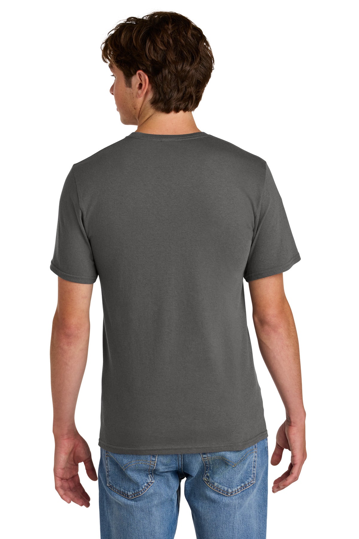 Port & Co Easy Cotton Tee PC43 - Charcoal - back