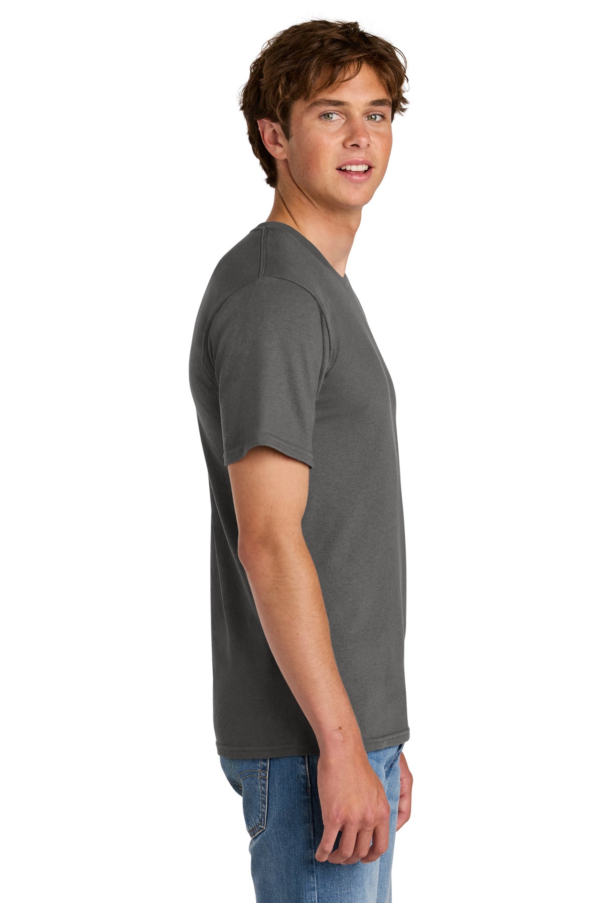 Port & Co Easy Cotton Tee PC43 - Charcoal - side