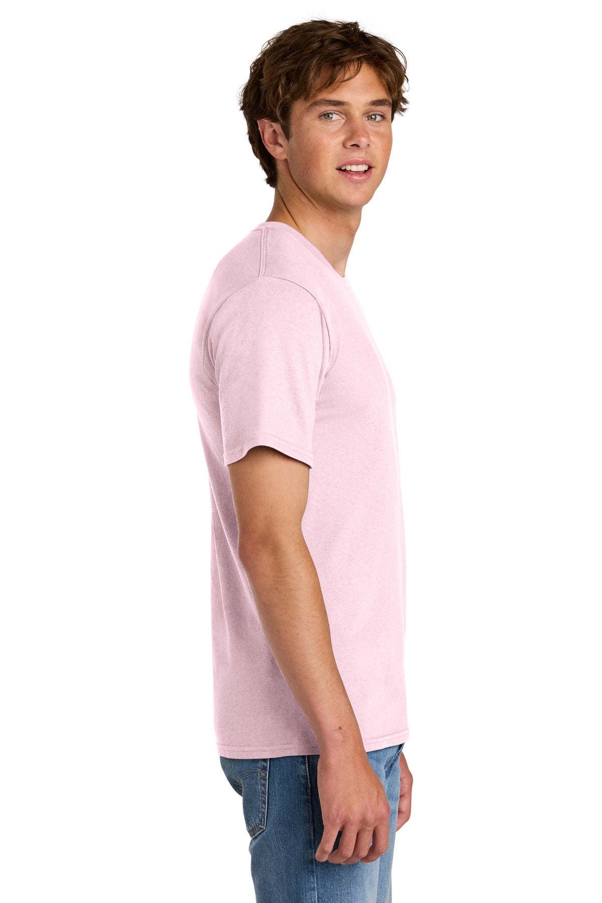 Port & Co Easy Cotton Tee PC43 - Cherry Blossom - side