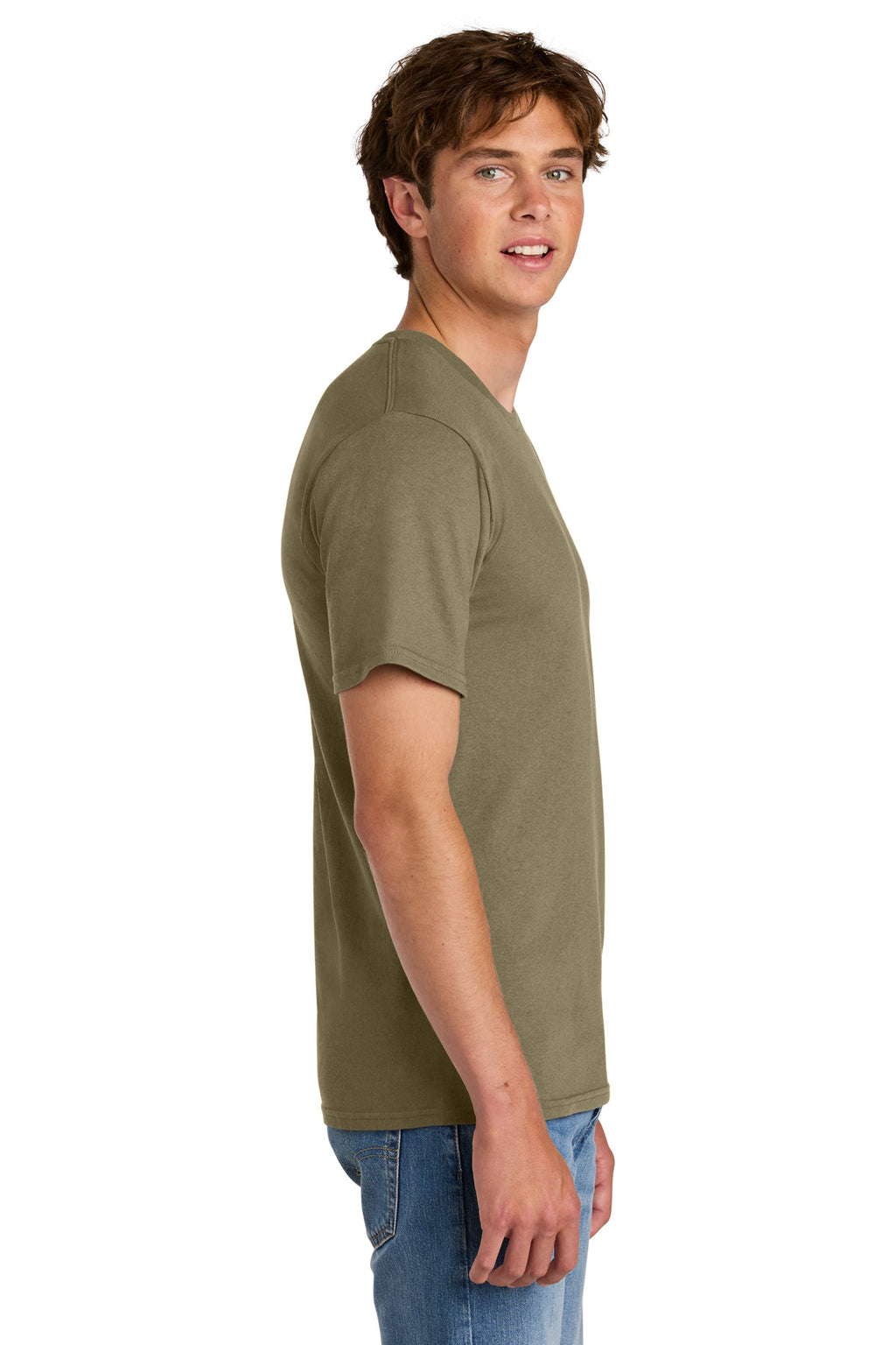 Port & Co Easy Cotton Tee PC43 - Coyote Brown - side