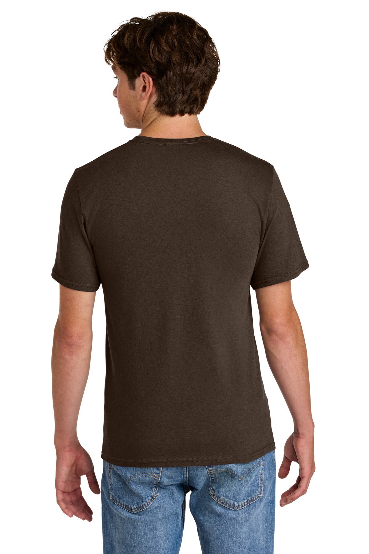 Port & Co Easy Cotton Tee PC43 - Dark Chocolate Brown - back