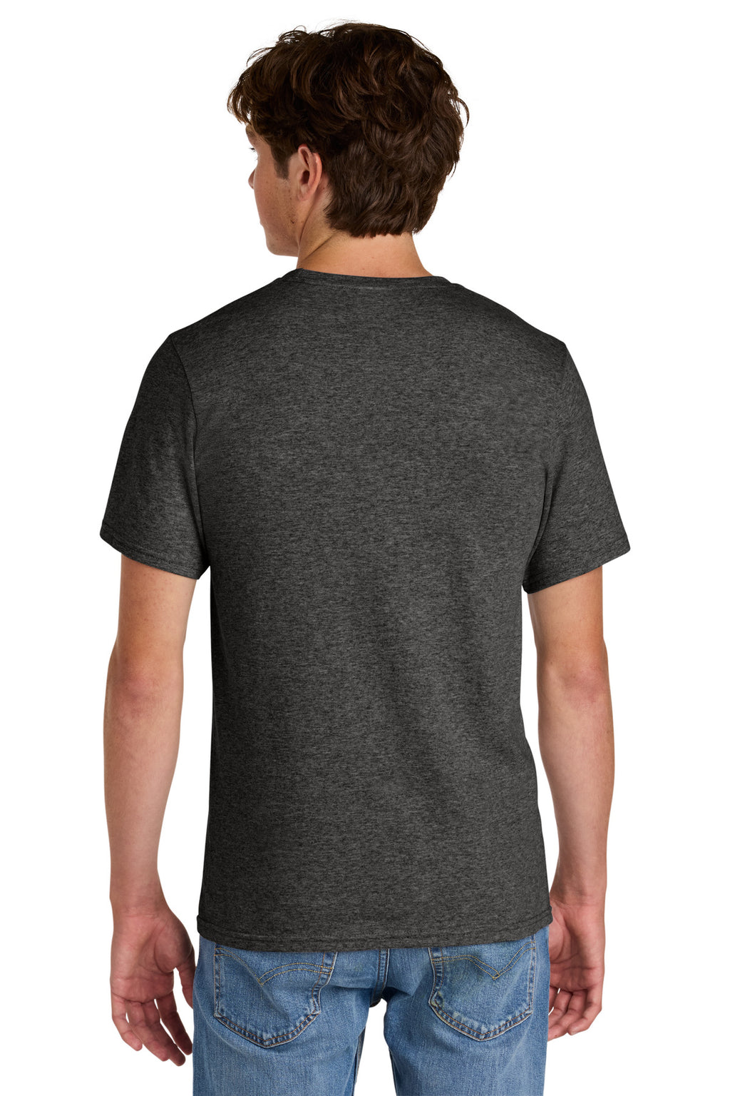 Port & Co Easy Cotton Tee PC43 - Dark Heather Grey - back