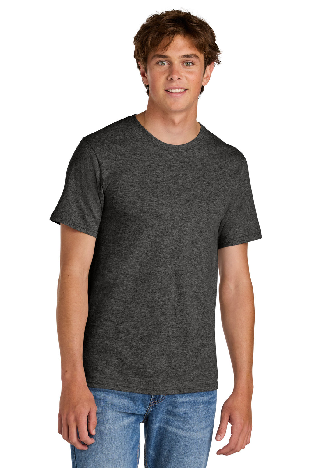 Port & Co Easy Cotton Tee PC43 - Dark Heather Grey - front