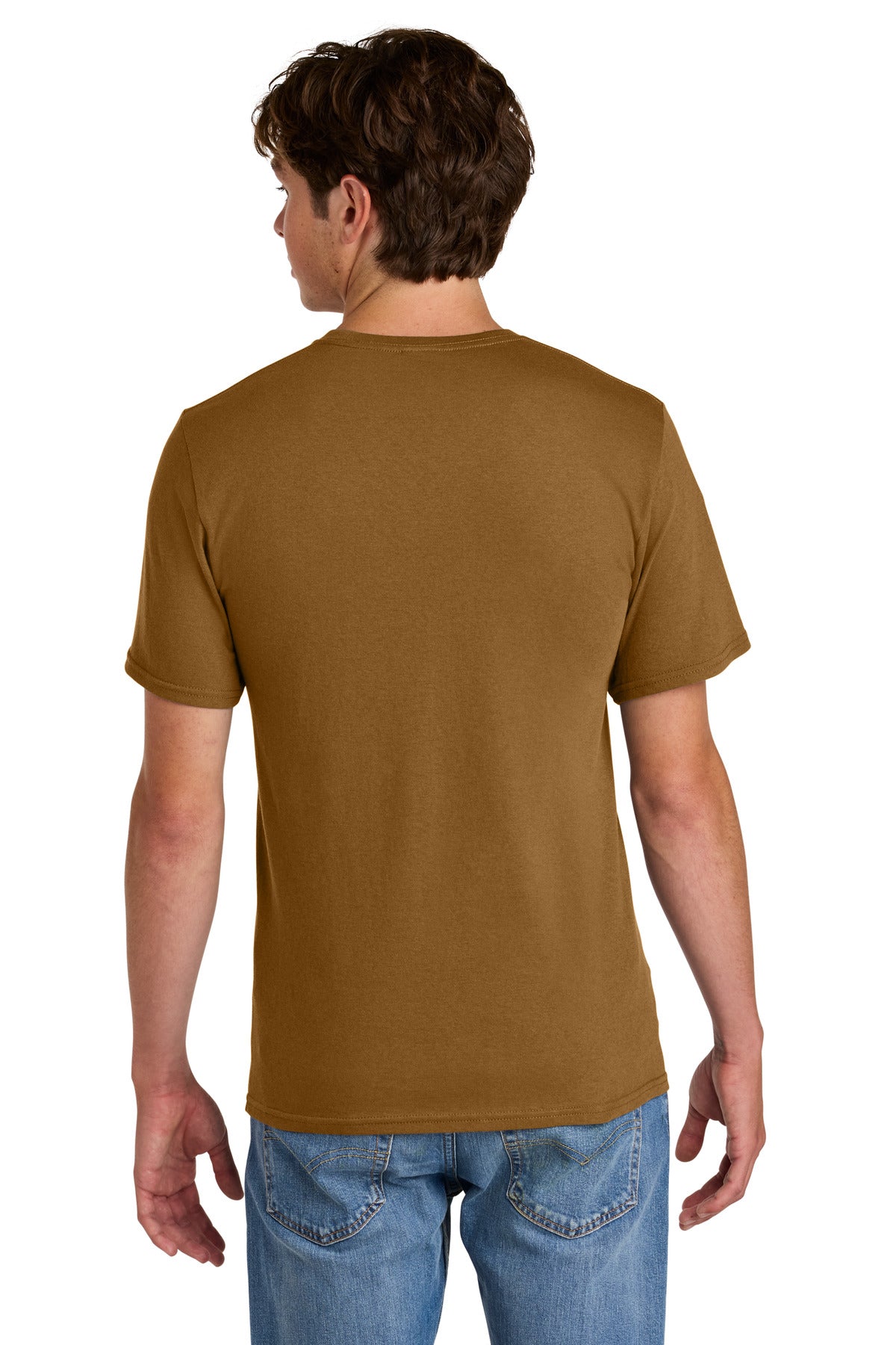 Port & Co Easy Cotton Tee PC43 - Duck Brown - back