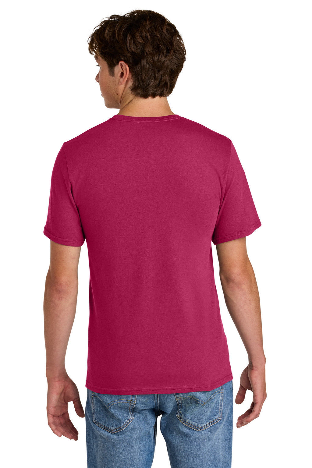 Port & Co Easy Cotton Tee PC43 - Flush Pink - back