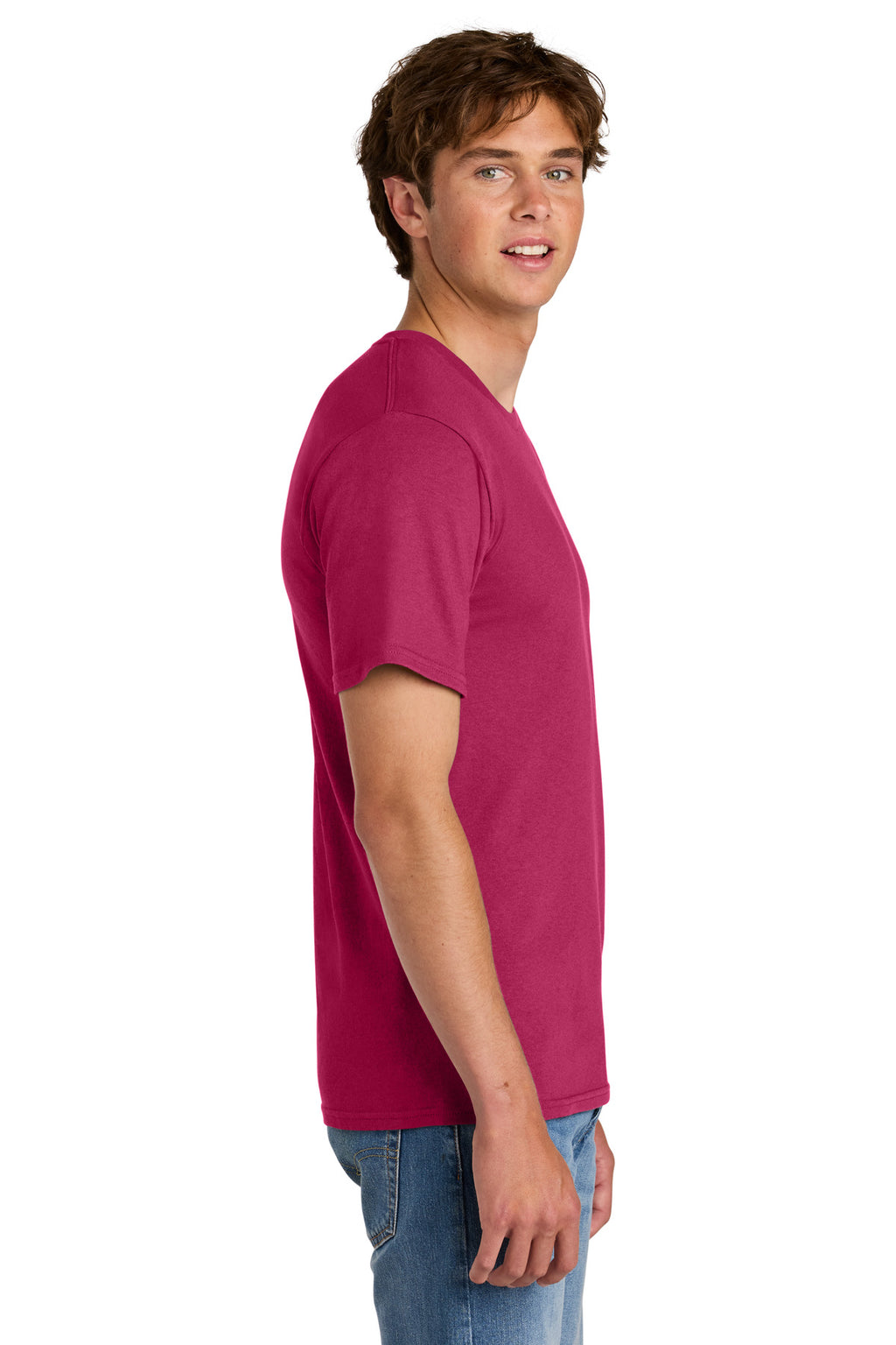 Port & Co Easy Cotton Tee PC43 - Flush Pink - side
