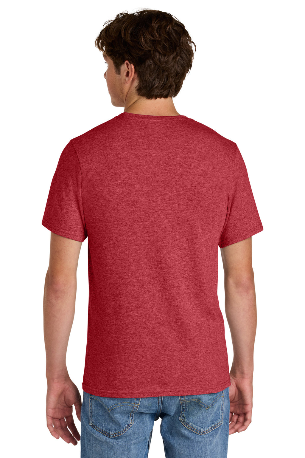Port & Co Easy Cotton Tee PC43 - Heather Red - back