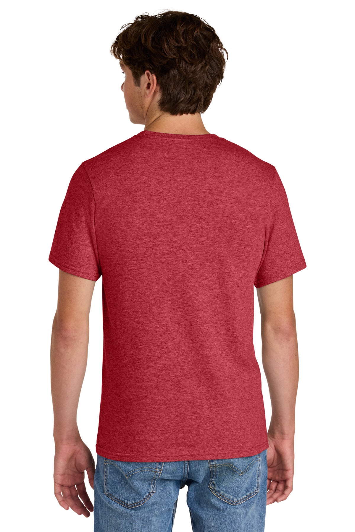 Port & Co Easy Cotton Tee PC43 - Heather Red - back