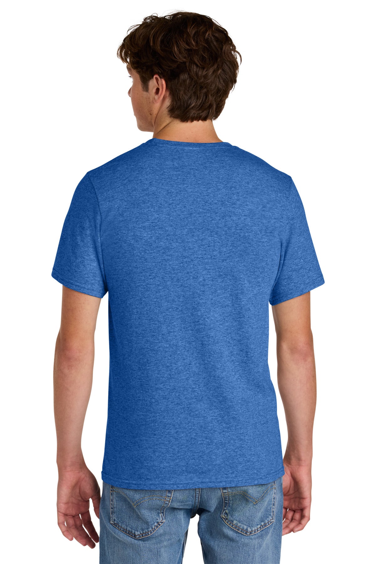 Port & Co Easy Cotton Tee PC43 - Heather Royal - back