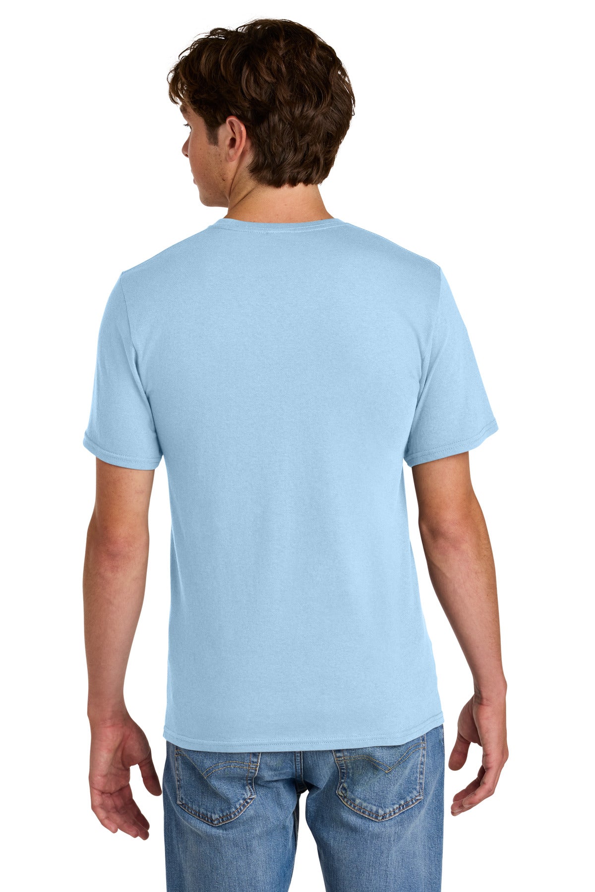 Port & Co Easy Cotton Tee PC43 - Ice Blue - back