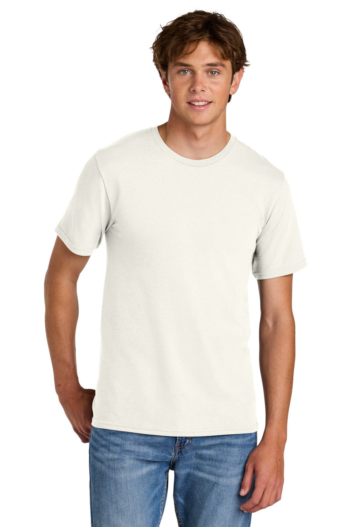 Port & Co Easy Cotton Tee PC43 - Ivory - front