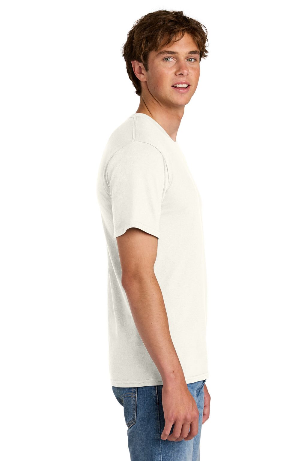 Port & Co Easy Cotton Tee PC43 - Ivory - side