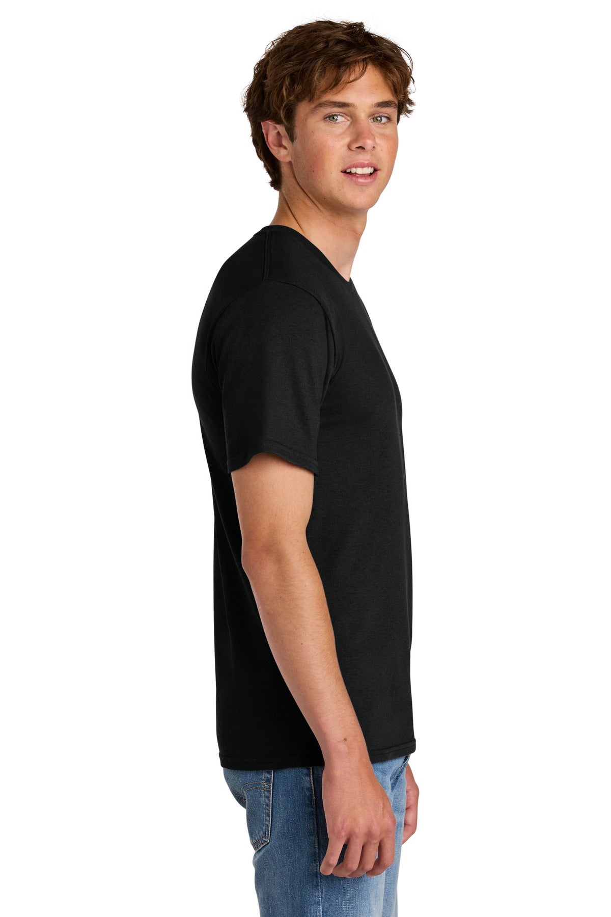Port & Co Easy Cotton Tee PC43 - Jet Black - side